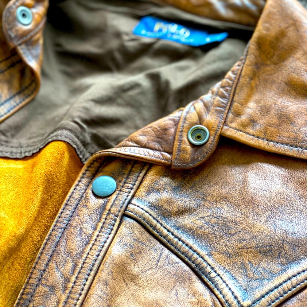 TWO LEATHER RL SHIRTS